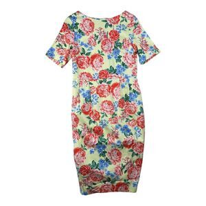 New ASOS Wiggle Floral Print‎ Midi Dress size 8 Multicolor